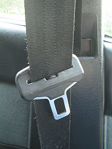 Seatbelt buckle in a car
