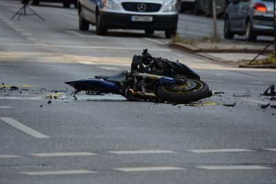 motorcycle damaged in car accident 