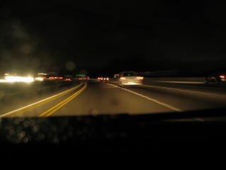night driving view
