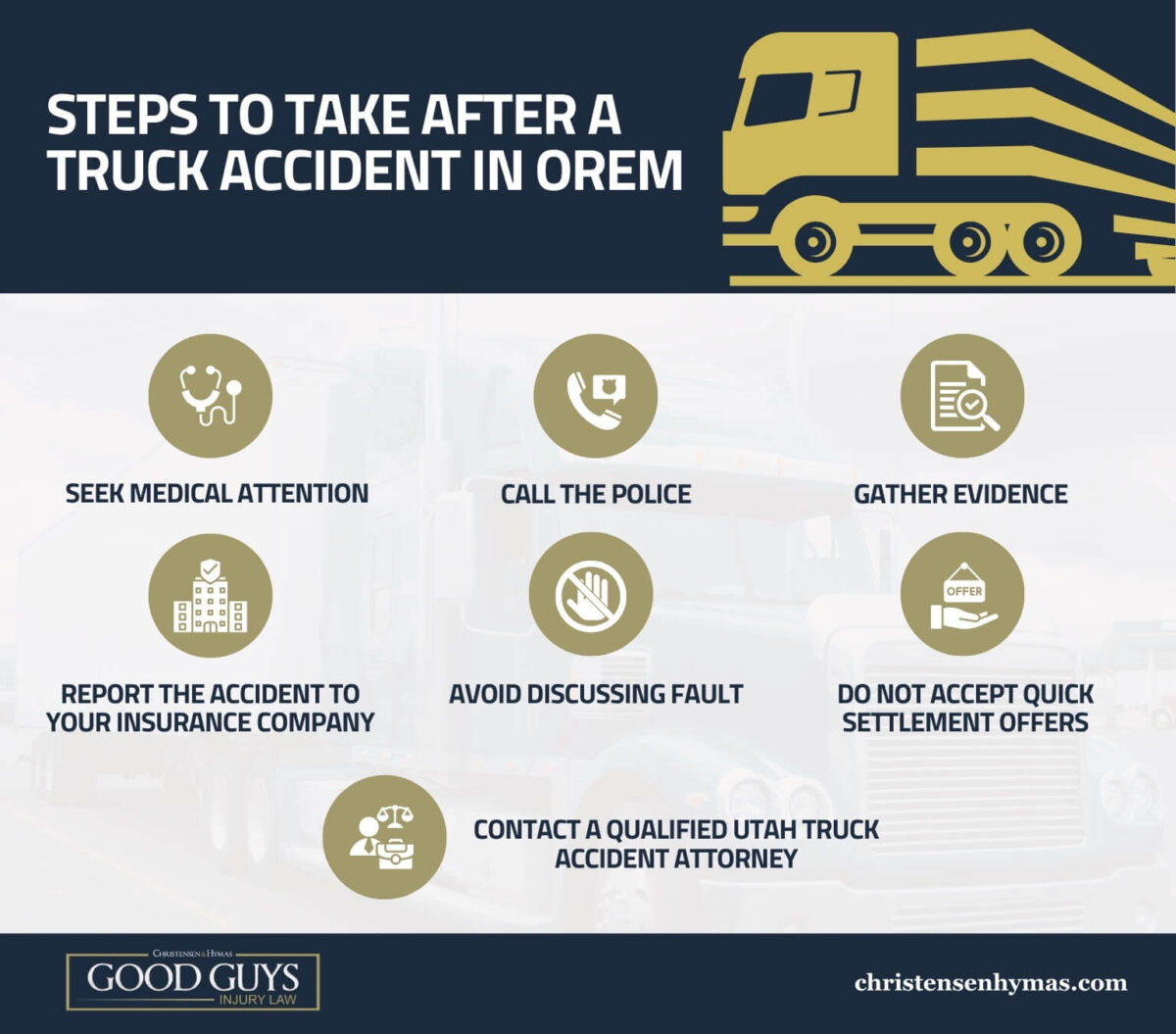 Steps to Take After a Truck Accident in Orem