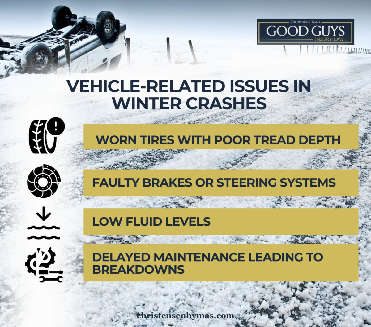 Vehicle-Related Issues in Winter Crashes